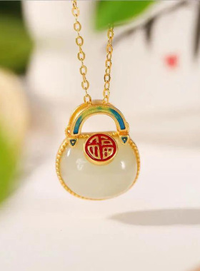 小福袋福字项链女轻奢气质复古小众设计高级感百搭锁骨链女士款