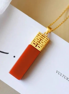 复古气质百搭无事牌毛衣链吊坠