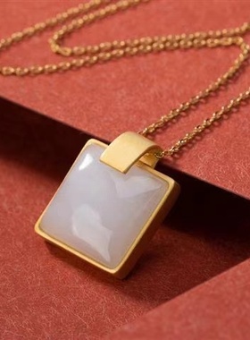 轻奢小众设计高级感百搭吊坠锁骨链高级感简约几何气质吊坠女士款