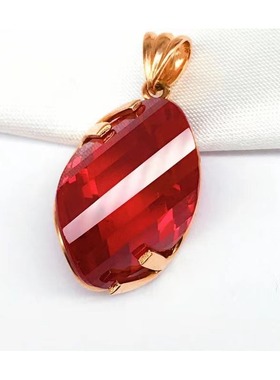 14k彩金红宝女款轻奢高级感吊坠