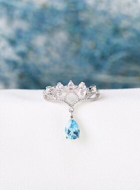 新款转运石皇冠女神日式轻奢戒指