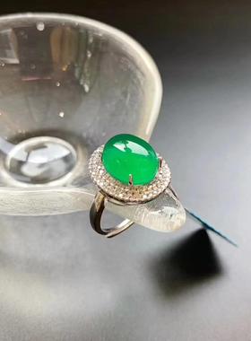 绿色戒指活口水晶指环送家人朋友