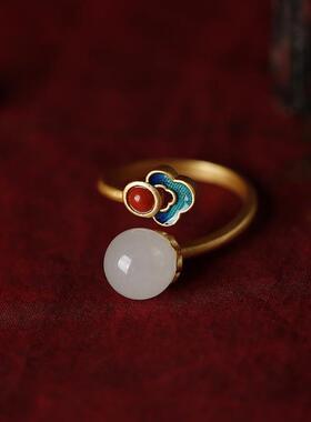 古法金镶珐琅简约时尚复古中国风