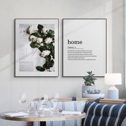 餐厅简约艺术组合挂画ins风