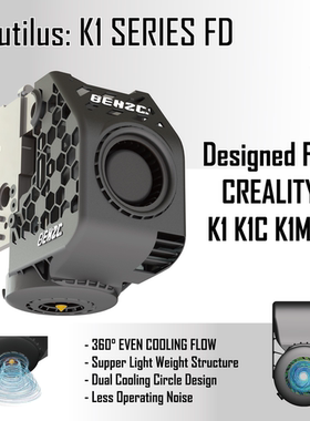 创想K1/K1c/K1 Max 360度无死角BEN2C螺旋气流散热风道