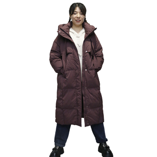 飘带连帽长羽绒 可路莎247833阔版 新品 冬季 休闲立领女 羽绒服