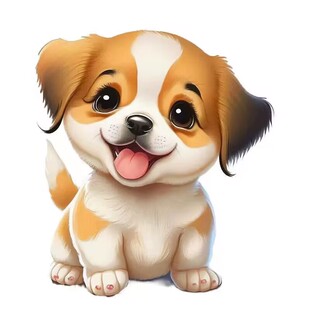 卡通可爱甜点狗狗汽车贴纸保险杠遮盖划痕电动车装 饰划痕遮挡贴画