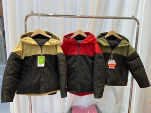 绮乐唯咿童装羽绒服男童中大童加厚鹅绒服杜邦三防拼接保暖外套