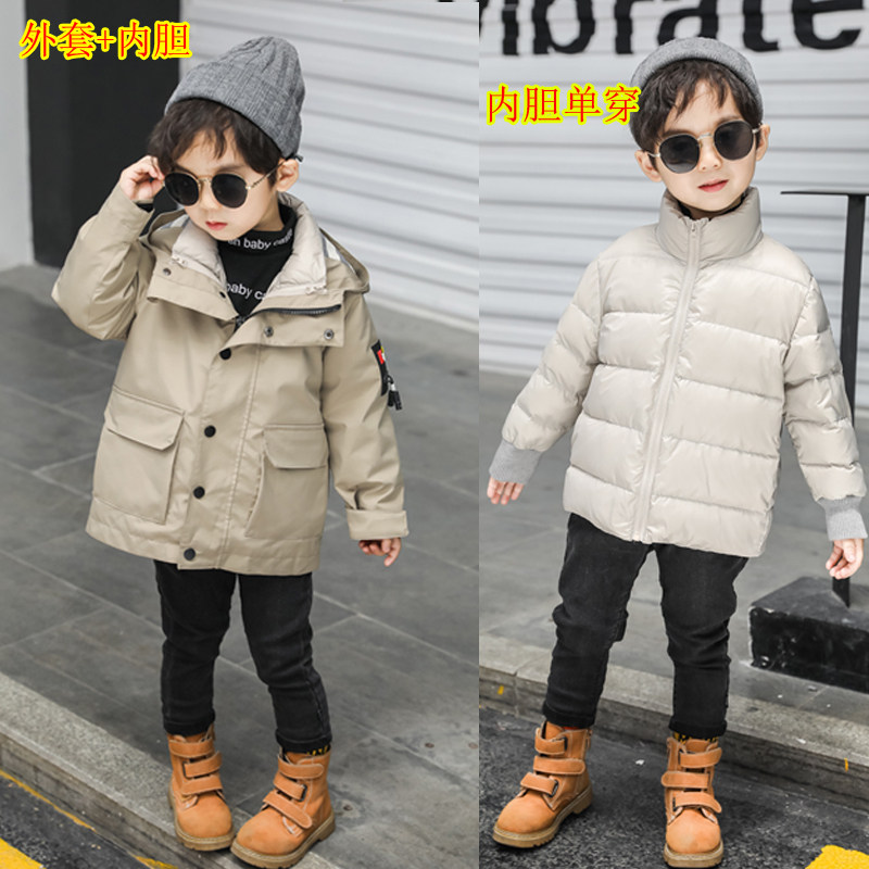 反季可拆卸两件套羽绒服童装