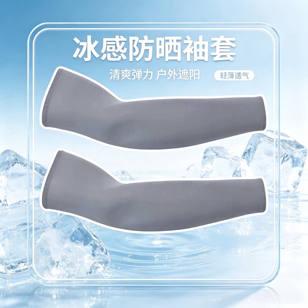冰袖冰丝防晒袖套男女夏季开车骑行加长护臂户外透气防紫外线