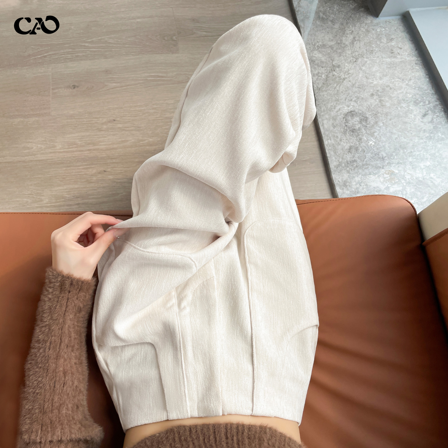 雪尼尔阔腿裤女秋冬新款灯芯绒裤