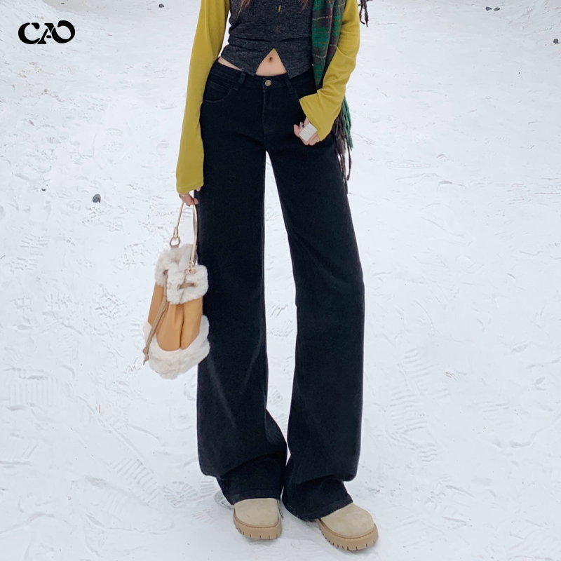 直筒牛仔裤女士2025新款秋冬低腰