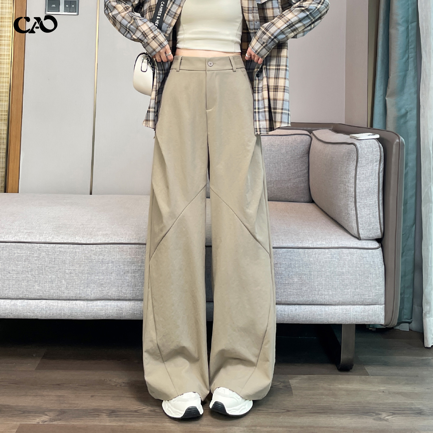 阔腿工装裤女春秋款设计感直筒裤