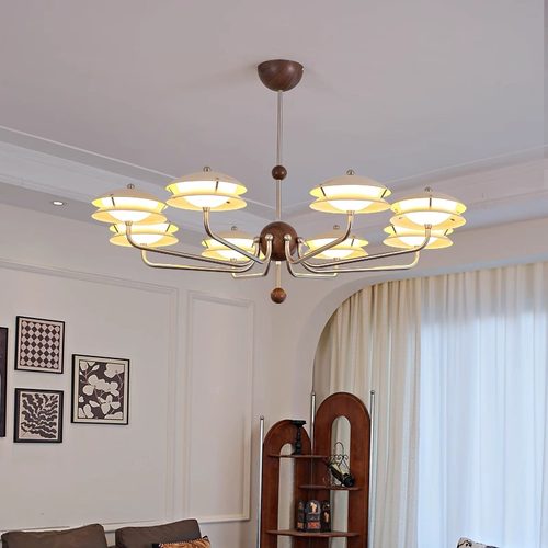 法式奶油风中古星轨护眼吊灯