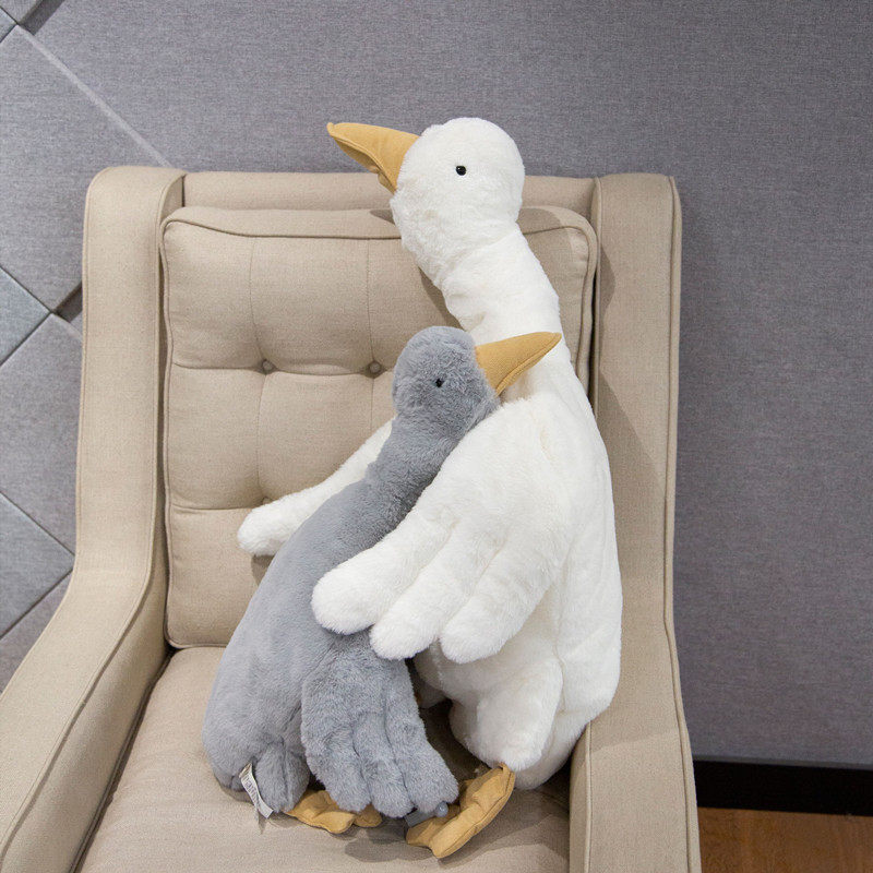 mjstyle鹅小红书爆款 网红鹅毛绒治愈大白鹅玩偶抱抱鹅趴趴鹅公仔