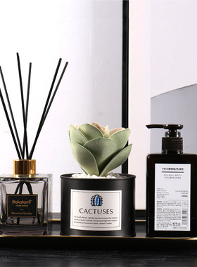 浴室柜洗手台香薰意式风软装托盘