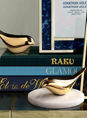 艺术风样板房间陶瓷金色创意摆件