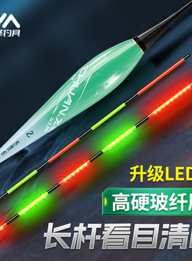 川泽鲢鳙大物LED灯珠尾浮漂夜光漂日夜两用咬钩变色行程草鳊鱼漂