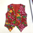 东北大花布马甲男女坎肩民族风舞台演出服二人转表演网红嘻哈唐装