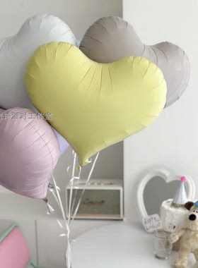 日本进口T牌果冻爱心柔和心形型铝箔气球马卡龙表白婚房婚礼礼物