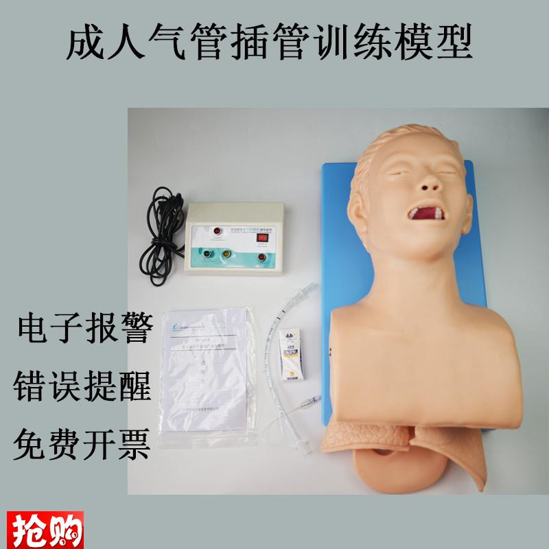 实训人体气管插管训练模型带电子牙齿报警成人急救训Z练教学模具