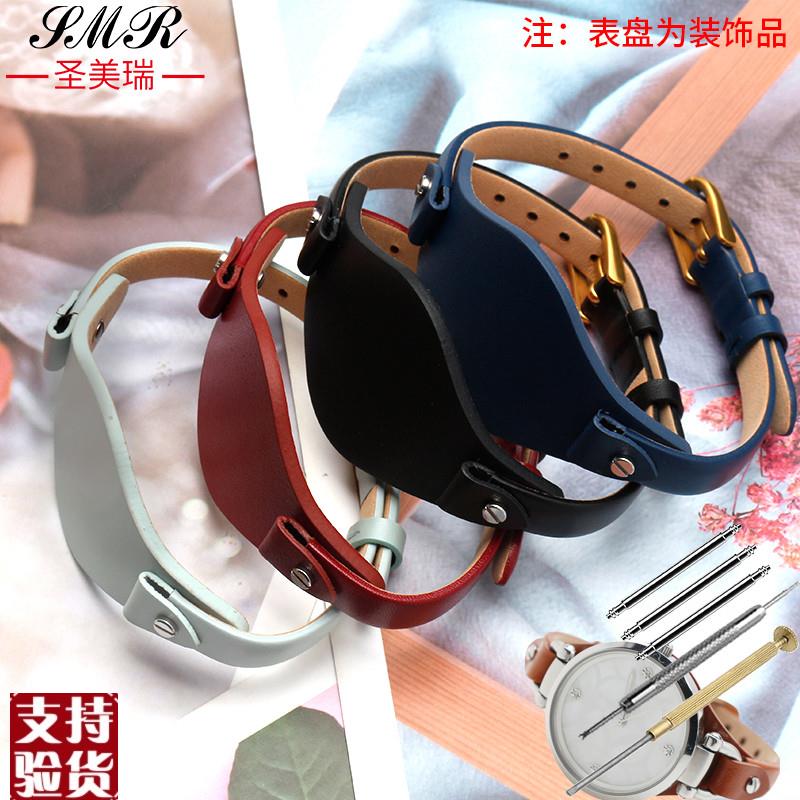 原装适配小尺寸女士真皮手表带适配化石ES3077ES2830ES3262ES3060
