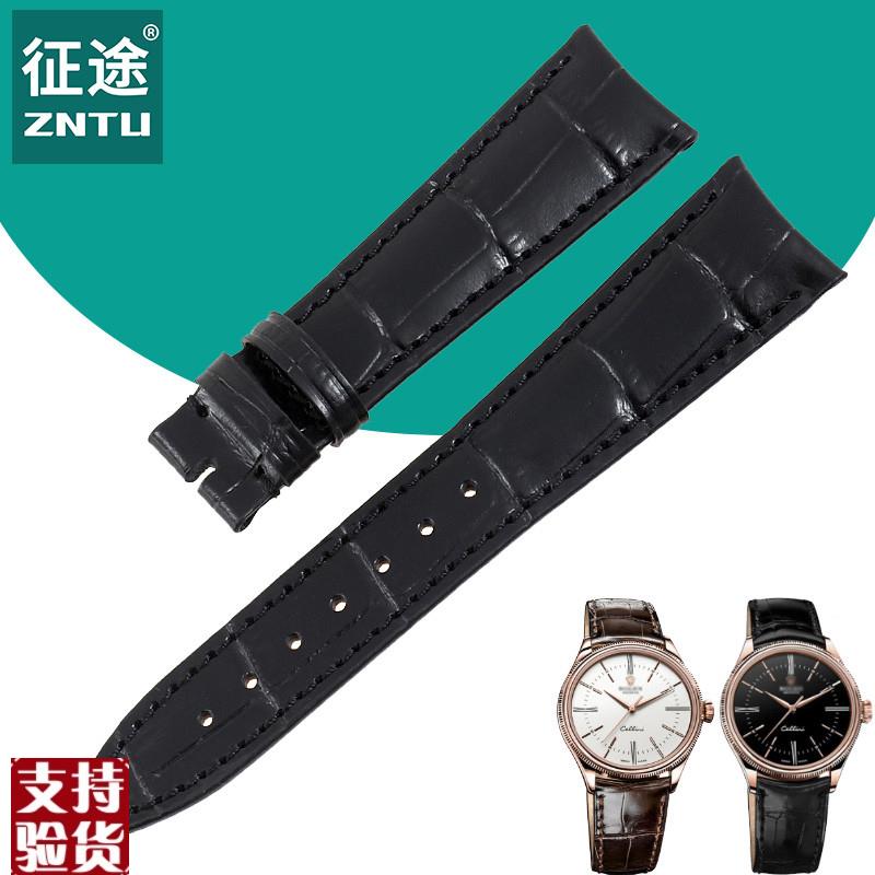 原装适配适用劳力士切利尼系列50509/50505真皮表带弯头手表配件2