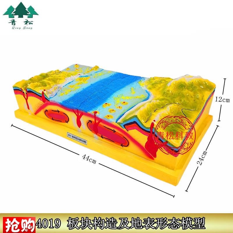 34019板块构造及地表形态模E型初中地理教学仪器小学教具
