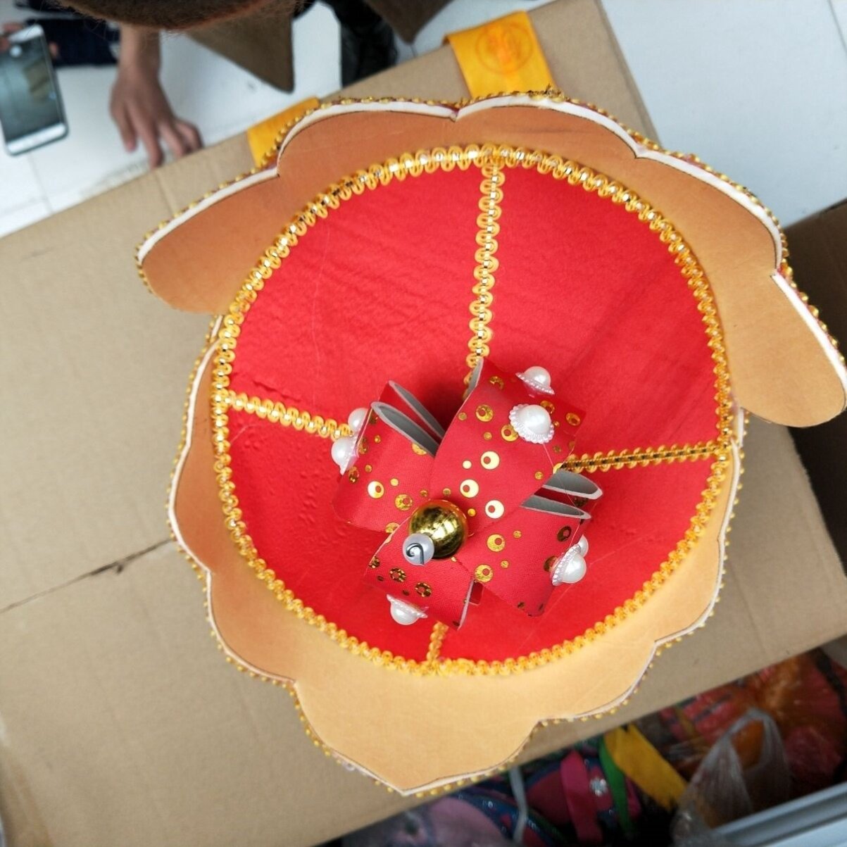 手工新款唐僧帽佛家用品五佛冠毗罗帽毗卢帽五佛帽西游记道具