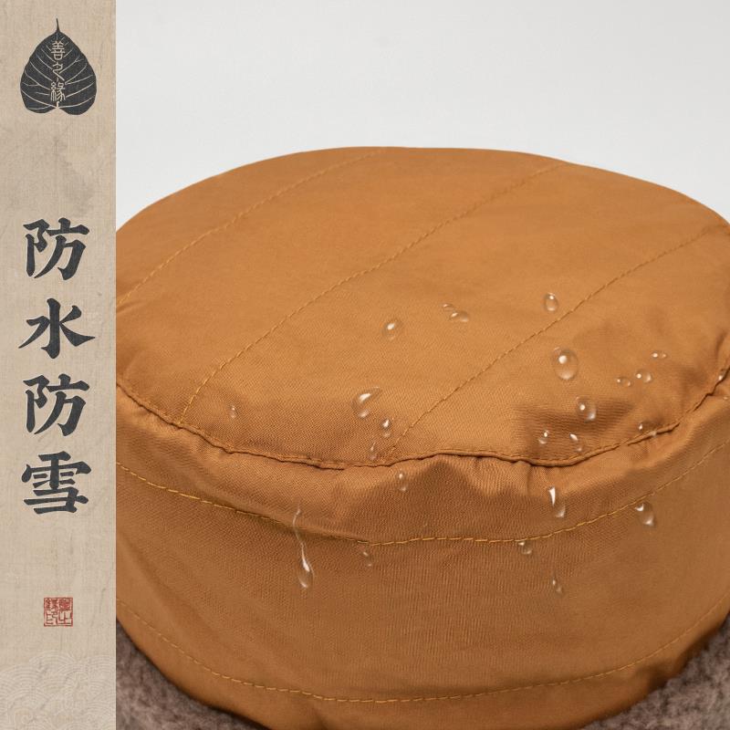 特价善之缘冬季加棉加绒僧帽加厚毛绒僧人帽子居士出家人和尚帽子