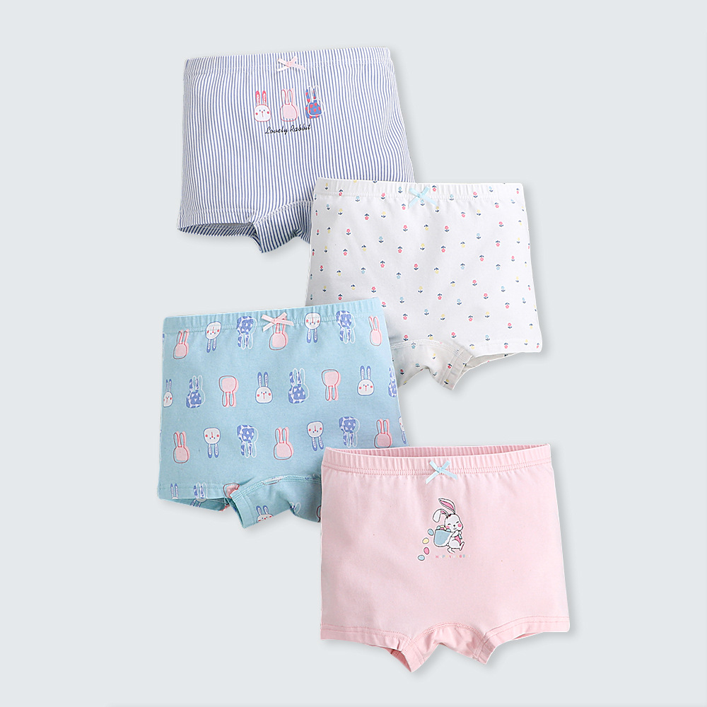 Girls' underwear女童内裤平角裤短裤莱卡棉中小儿童四角底裤卡通