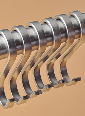 高档304不锈钢挂钩s钩 厨房便携多功能s型钩子S扁钩单勾防滑S钩