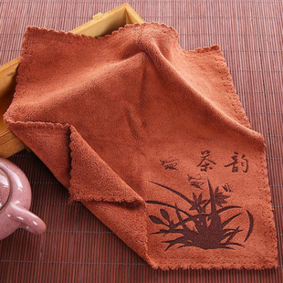 功夫茶巾茶布吸水加厚不掉毛茶具毛巾茶几茶桌布专用抹布定制logo