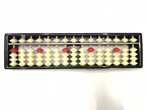 小学生珠心算培训 课堂 珠心算算盘 全新ABS材质 15档白珠红定