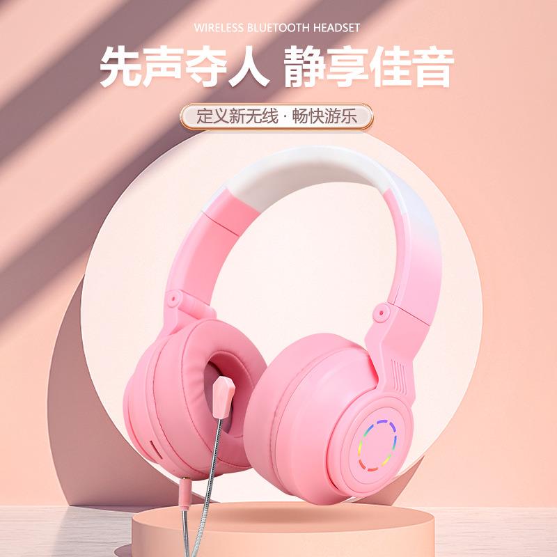 适用现货JST-32PRO头戴式无线耳机电竞游戏耳麦可折叠插卡立体音