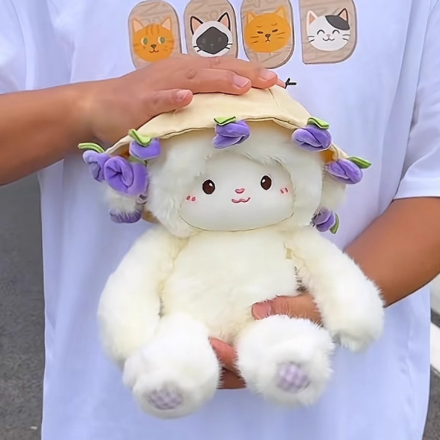 玫瑰小羊毛绒玩具520玫瑰花