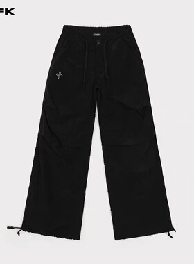 M7SMFK双龙闪电工装裤 抽绳阔腿运动休闲裤伞兵裤薄款长裤