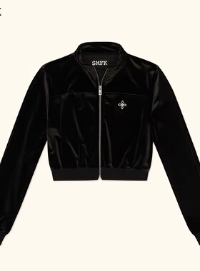 M7SMFK流浪丝绒训练夹克/长裤CG012B/P0008B明星同款黑色运动套装