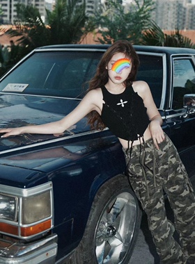 M7SMFK棒球解构战术背心 张天爱同款三色抽绳短上衣