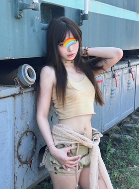 M7SMFK经典匹马针织吊带 UTK09F 修身纯棉卷边背心女夏