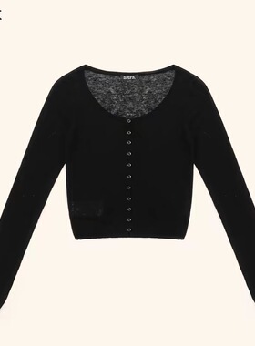 M7SMFK经典超细羊毛针织开衫ULS06B1/W1明星同款修身外搭开衫女春