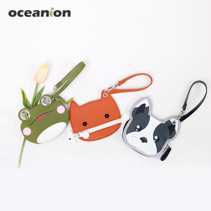 OCEANION/容易汪星人卡包手提零钱包可爱狗头硬币包个性动物手包