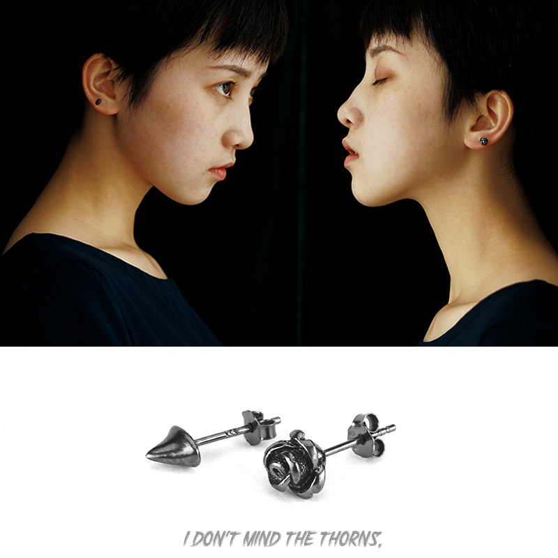 带刺的玫瑰，恕不奉陪！耳钉女