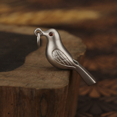 925纯银鸽子安全哨子项链送女生朋友生日礼物