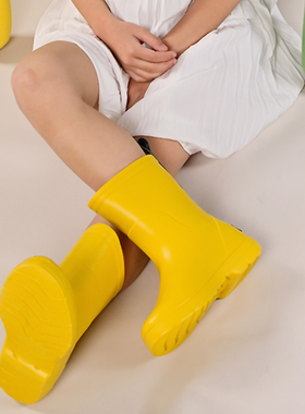 CreatureHabits美国品牌儿童雨鞋女款幼儿园宝宝雨靴防滑水鞋超轻