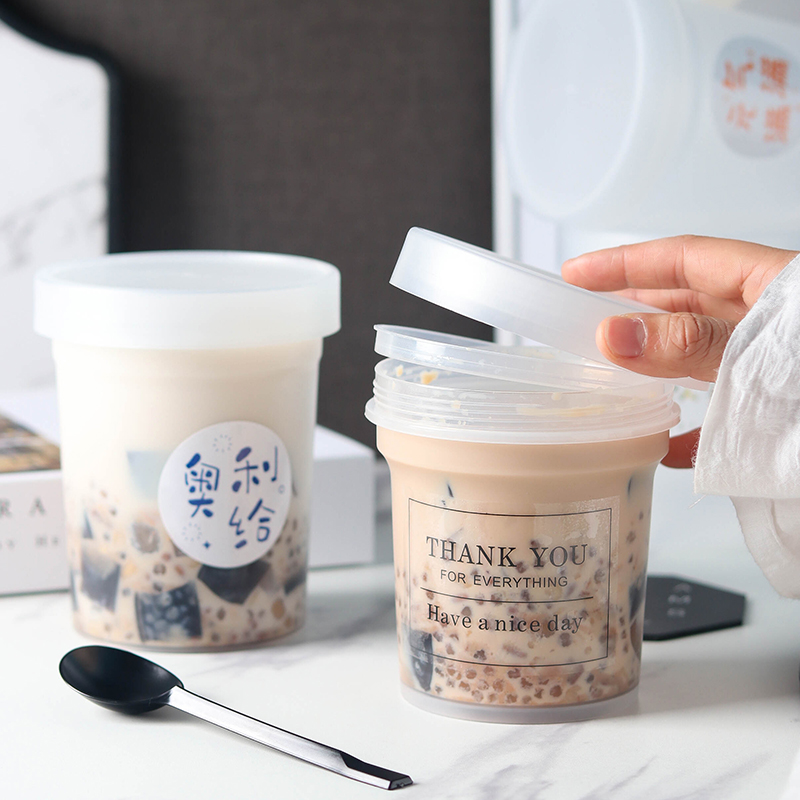 烧仙草罐冰淇淋水果茶水果捞罐子