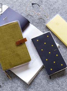 kinbor手帐本适用PVCA6保护套磨砂书衣A5手账护套周计划封套week半透明书皮可爱日记本子无印风防尘防水防污