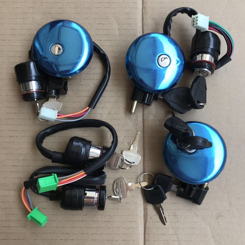 GN125摩托车配件太子HJ125-8电门锁4线套锁6线电源锁全车锁油箱盖