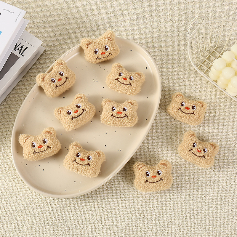 卷毛黄油小熊卡通毛绒动物DIY配件配饰装饰鞋帽袜子服装发饰辅料