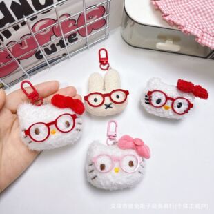 网红可爱Kitty猫毛绒挂件KT猫钥匙扣胸针发饰服装鞋袜配件diy辅料
